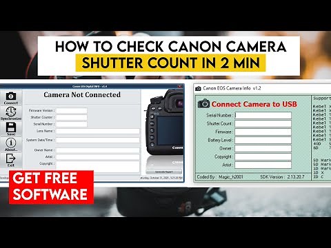 How to check Canon DSLR camera shutter count || Get free software