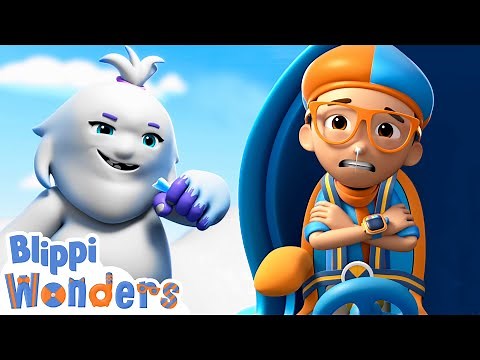 Blippi Wonders - Snowy Mountain Adventure! | Blippi Animated Series | Cartoons For Kids