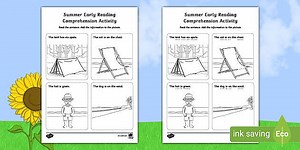 Summer-Themed Phase 4 Early Reading Comprehension Activity