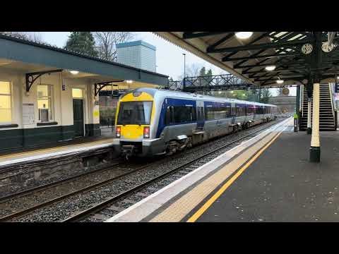 TRANSLINK NI TRAIN departing LISBURN TRAIN STATION in NORTHERN IRELAND