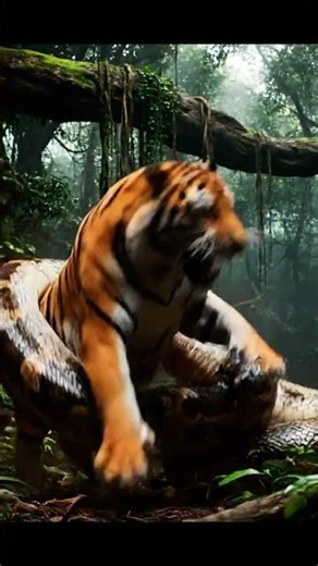 Tiger vs Giant Python