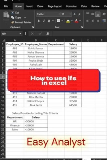 IFs Condition in excel 📌#excel #ifs #ifcondition #excelformula #dataanlysis #formula #excelbasics