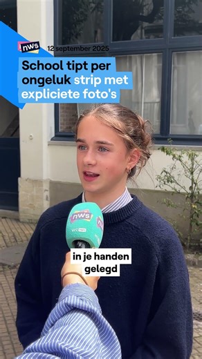 School tipt per ongeluk strip met expliciete beelden