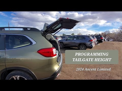 Subaru How-To: Programming Adjustable Tailgate Height on a 2024 Ascent Limited