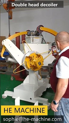 How to save time for material uploading? Double head decoiler machine with two mandrels.