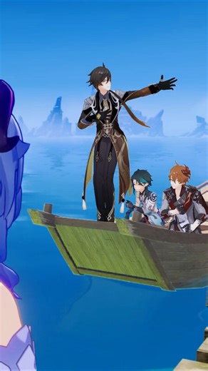 【Genshin Impact/Zhongli/Tartaglia/Xiao】Rex Lapis,Zhongli,is steering the boat.【鍾離/タルタリヤ/魈/MMD】