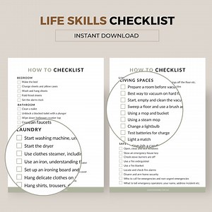 Life Skills Checklist for Teens: Moving Out of Home (PDF) - Etsy Australia