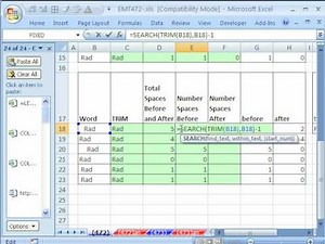 Excel Magic Trick 472: Count Spaces at Beginning & End of Text String Simple Formula