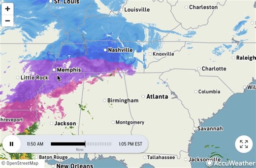 AccuWeather Tennessee Statewide Radar Scan at 10:41am CT. https://accuweather.com/en/us/chattanooga/37402/weather-radar/331086……… | On Time Traffic