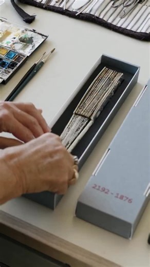 142K views · 17K reactions | Conserving a delicate 18th-century fan 節 Join Senior Paper Conservator Susan Catcher as she re-adheres fiddly loose spangles (an older term for sequins) to a fragile 200-year-old fan from the era of Marie Antoinette. See the entire process in the full film - link in the comments below. | Victoria and Albert Museum | Facebook