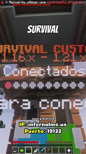 👉NUEVO SERVIDOR SURVIVAL CUSTOM DE MINECRAFT | JAVA Y BEDROCK NO PREMIUN 1.16 - 1.21.X 😱