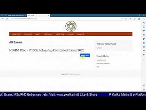 NBHM Online Application 2023- Step by Step Procedure. Required only some information to apply.