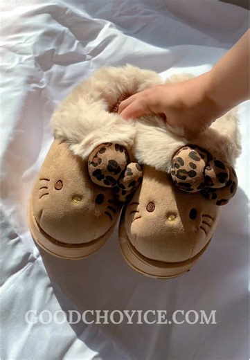 Hello Kitty Fuzzy Slippers for Cozy Comfort