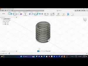 Model a Spring in Fusion 360 // Tutorial for Beginners Exercise, Lesson in Modeling Parts