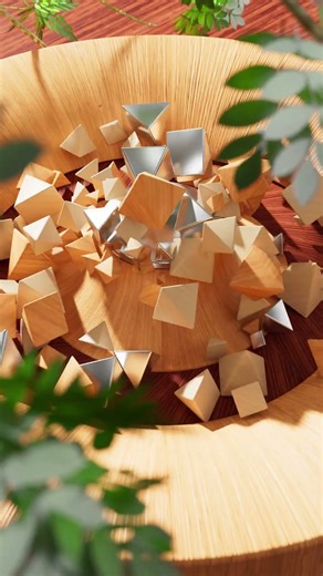 The Endless Elevator #relaxing #animation #wood #motiongraphics #令人满意 #循环动画