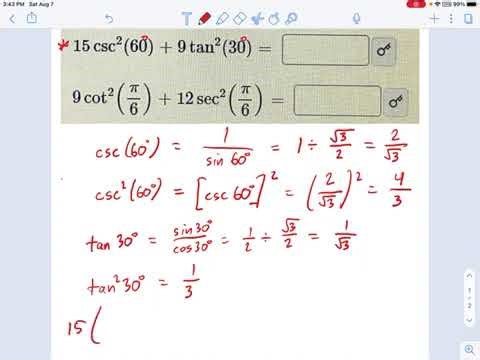 SM3.07.34 -- Evaluating Trig Expressions