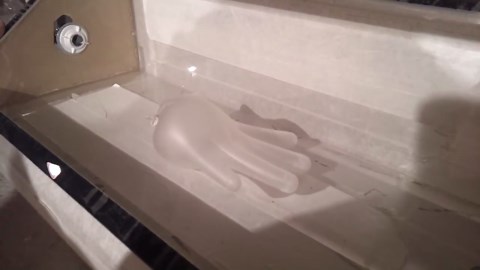 Glove in Vacuum Pump Science Project Explosion