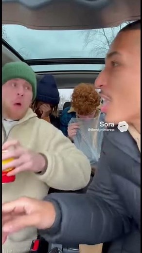 The guys decided to try surstromming in a closed car #surstromming