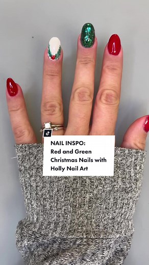 Easy Holly Nail Art Tutorial | DIY Nails by Kayla Kingsberry