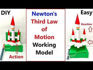 newtons third law of motion working model science project for exhibition | DIY pandit ‪@howtofunda‬