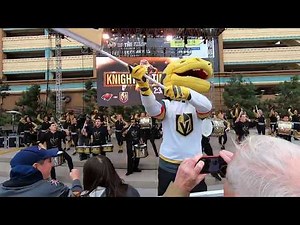 Vegas Golden Knights Knight Line Marching From NYNY Casino to T Mobile Arena (01/21/19)