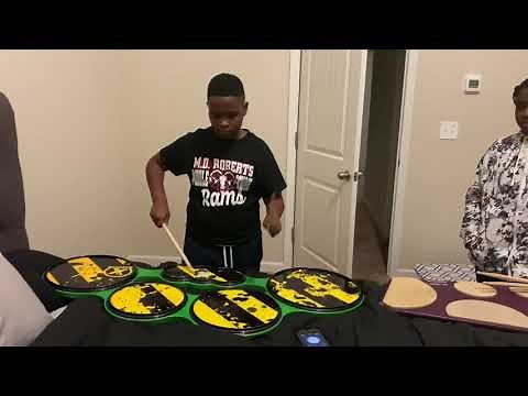 12 year old drummer drum line practice Xymox Tenor Pad