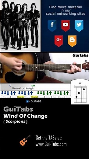 How to play Wind of Change 🫶 (Short Version) - Scorpions 🦂 / Guitar Lesson / GuiTabs