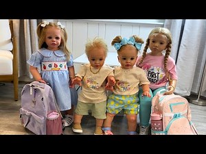 REALISTIC MORNING ROUTINE WITH MY REBORN DOLLS - NEW OUTFITS & BACKPACKS 🎒