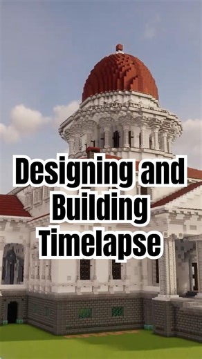 Neoclassical building and designing timelapse in #minecraft #shorts