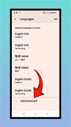 How to change keyboard language #shory video