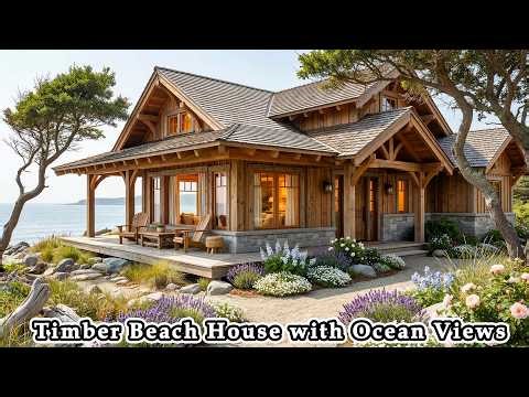 Timber Beach House with Ocean Views | Relaxing Coastal Home Tour