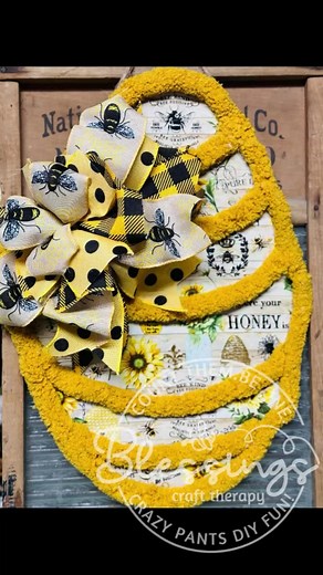 89K views · 1.6K reactions | DIY Dollar Tree Beehive Wreath #easycrafts #diywreath #bee #dollartreediy | Blessings Craft Therapy | Facebook