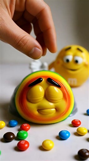 One M&M Changed GLOOP Forever 😍🍬 | Satisfying Transformation! #Gloop#SatisfyingShorts#Transformation