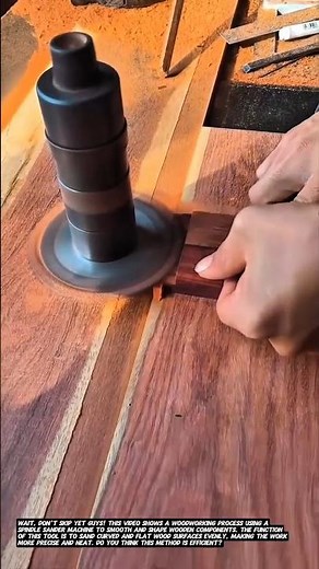 Wood Sanding Process Using a Spindle Sander Machine.