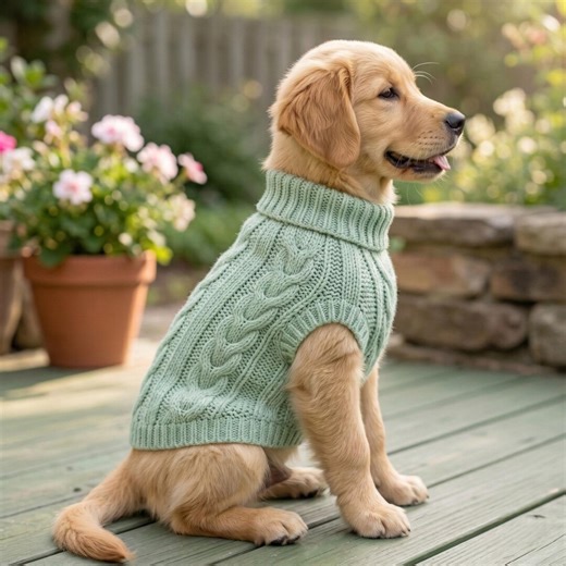 Vintage Cable Knit Dog Sweater Pattern | Cozy Pet Jumper Knitting Pattern | Classic Puppy Sweater Pattern | Retro Dog Coat Knitting Pattern - Etsy