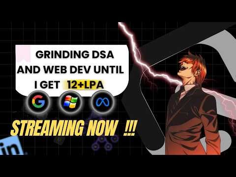 🔴 DAY 5 GRIND | Study With Me LIVE | DSA, LeetCode & Web Development | Road to 12+ LPA