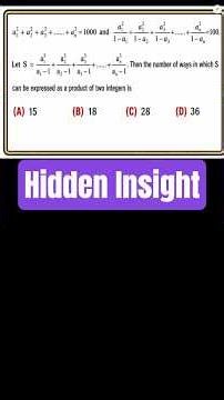 🔥Pure Algebraic Insight | JEE Advanced