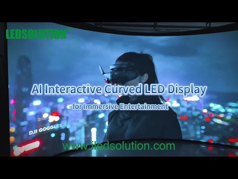 AI Interactive Curved LED Display for Immersive Entertainment