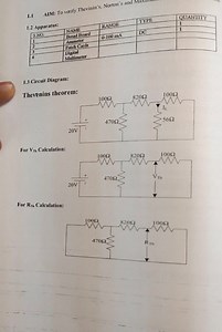 Calculate the Thevenin equivalent voltage (Vth), Thevenin equiv... | Filo