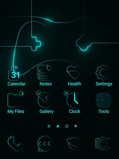 Gamer Blue Neon Theme Animation