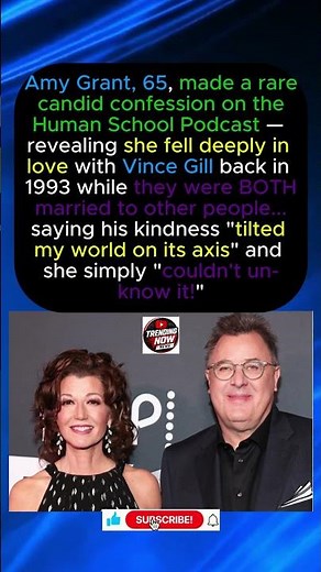 Amy Grant Confesses She Fell in Love With Vince Gill While They Were Both Still Married!