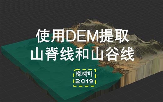 【空间分析实现】使用DEM提取山脊线和山谷线（含脚本工具）