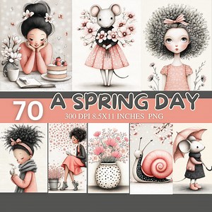 Spring Junk Journal Printable Pages, Pink and Gray Digital Paper Craft Sheets, Scrapbooking, Instant Download, Background Paper, Card Making - Etsy