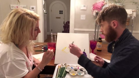 PAINTING WITH MY SISTER!