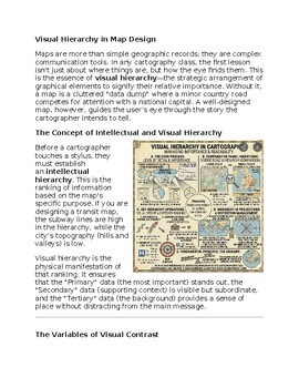 Visual Hierarchy in Maps within Cartography Reading Passage and x 10 Questions
