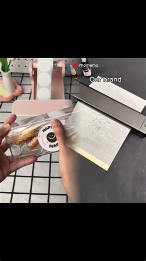 Printing bakery labels with Phomemo 241BT thermal printer#smallbusiness