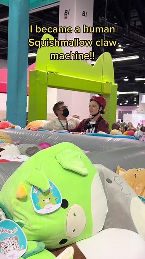 Human Squishmallow Claw Machine Fun!