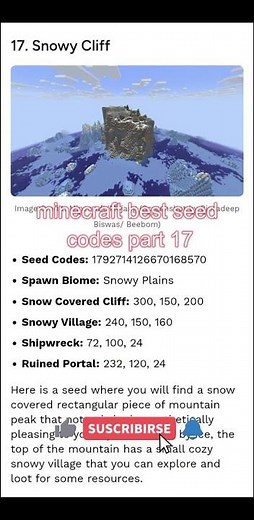 Minecraft BEST SEED CODES! (Part 17)