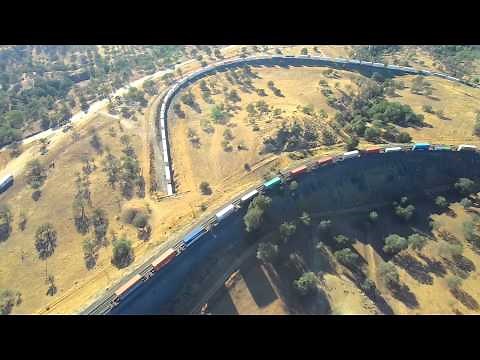 Tehachapi Loop Aerial video - June 2015 - Slow Ride
