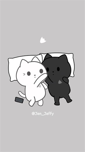 🤍🖤. #JenJeffy#JenandJeffy#Jen#Jeffy#animation#cartoon#animated#animationmeme#animatedshorts